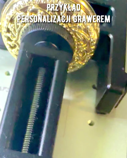 "Złoty Majestat" - Relógio de Bolso Mecânico Luxuoso com Núcleo Transparente. Personalização com gravação