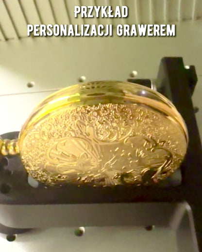 Relógio de Bolso Vintage em Cor Dourada com Entalhes – Acessório Masculino Elegante, Ideia de Presente Ideal