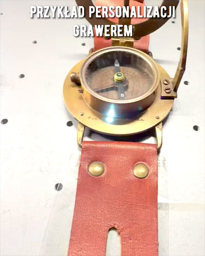 Relógio de Sol "Bússola Antiga", relógio de pulso com bússola, possibilidade de personalização com gravação