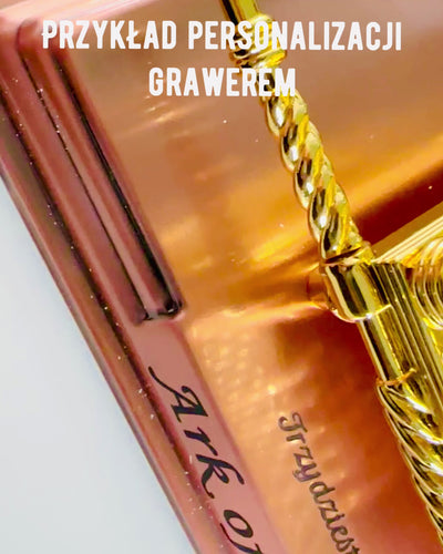 Réplica da Arca da Aliança Dourada – Arca Decorativa Estátua de Cobre em Tamanho XL 28x15.6x20 cm