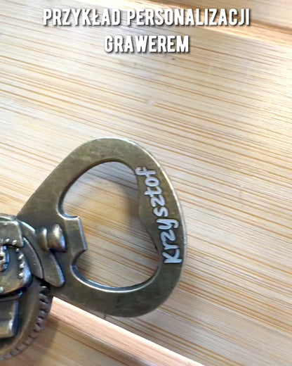 Abre-garrafas em forma de motocicleta - personalização com gravação para presente