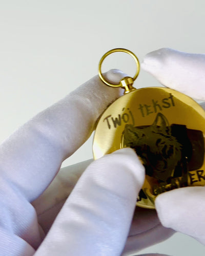 Bússola de Latão à Prova de Água com Efeito Luminoso - Essencial para Caminhadas e Campismo, personalização com gravação