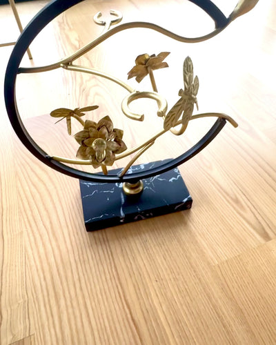 Suporte "Elegancki Owad" - para garrafa de vinho e copos, altura 33 cm, possibilidade de personalização com gravação para presente