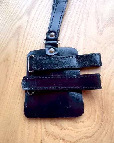 Capa Pantera Negra para Bengala com Opção de Gravação - Feita à Mão em Pele Natural