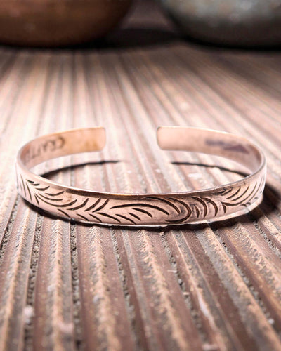 Pulseira Tibetana de Cobre Energia da Natureza – Espirais Estreitas