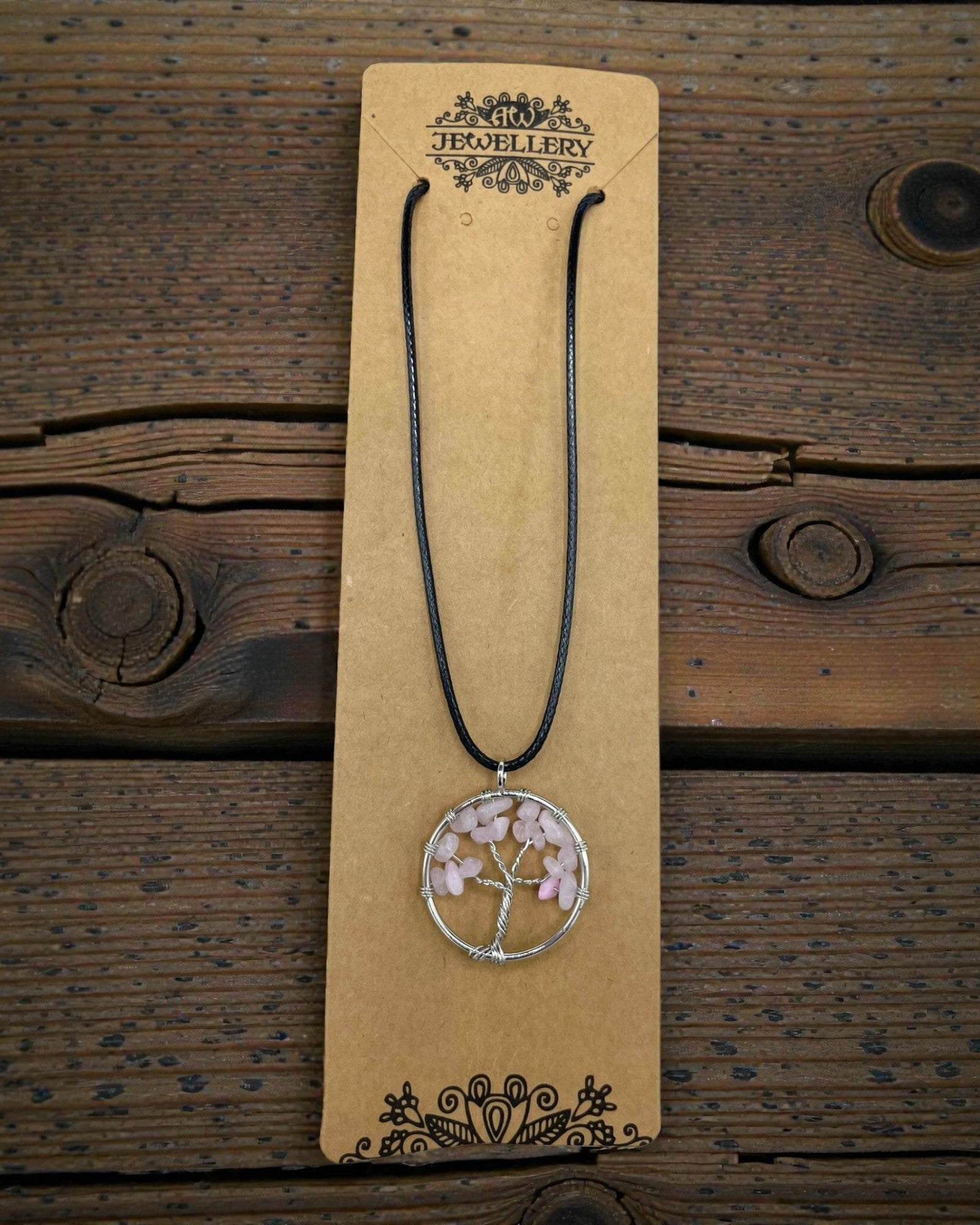 Colar Árvore da Vida Amor e Delicadeza – Quartzo Rosa