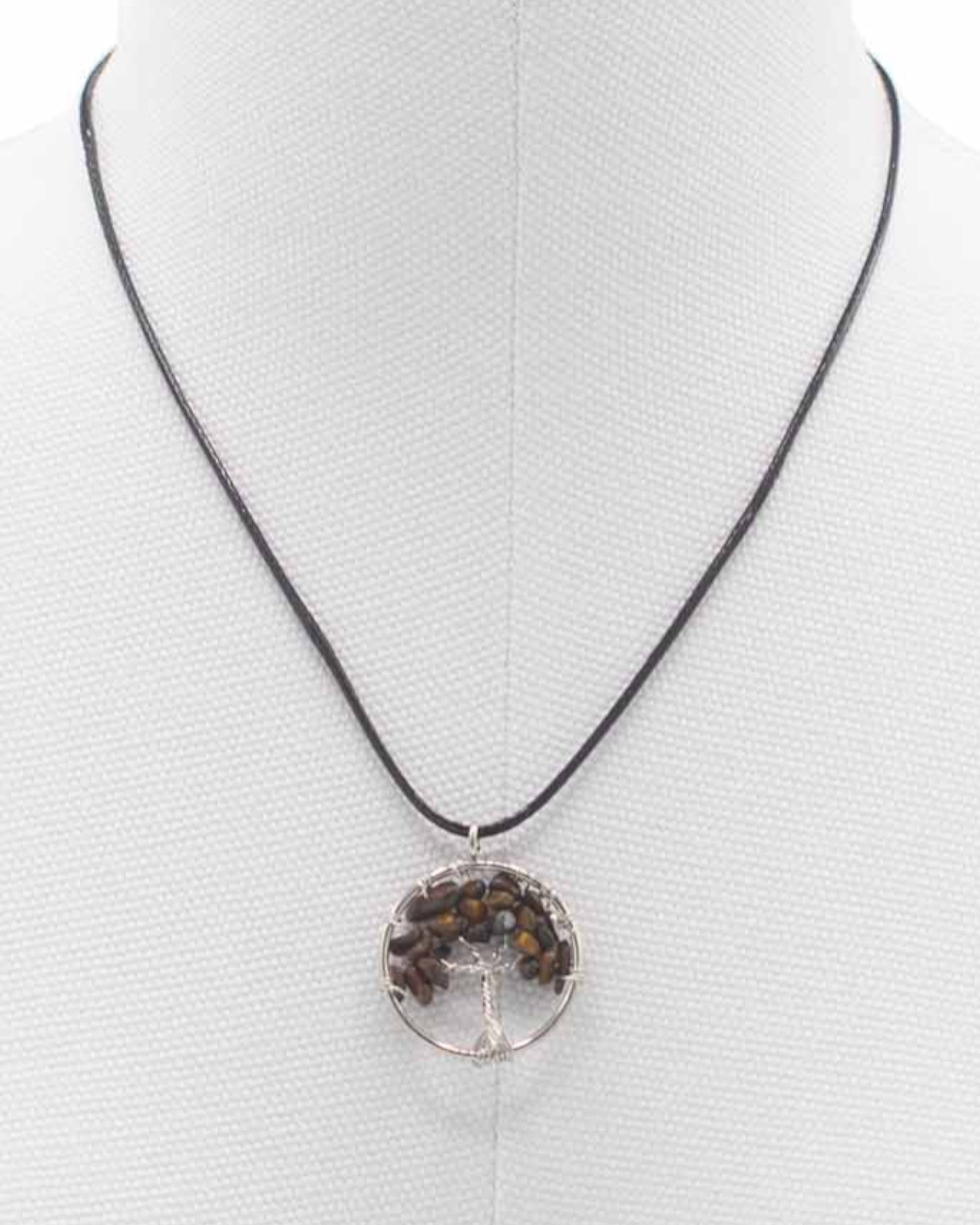 Colar Árvore da Vida Proteção e Confiança – Olho de Tigre