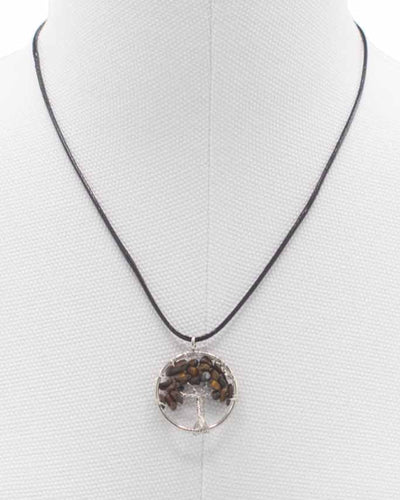 Colar Árvore da Vida Proteção e Confiança – Olho de Tigre