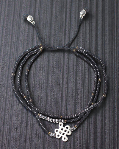 Pulseira de Cordão de Templo Dharma Knot – Enraizamento Espiritual