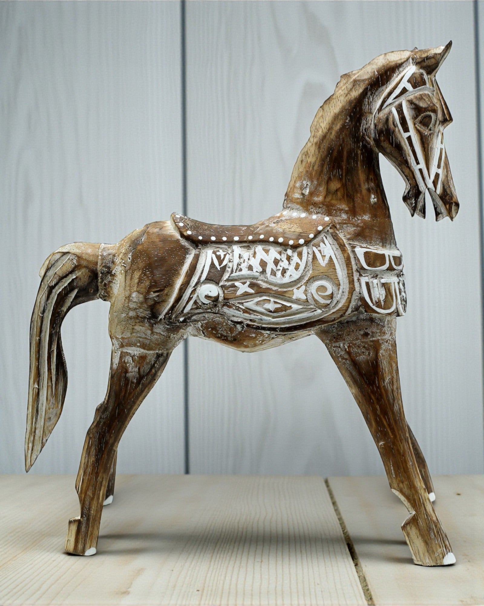 Cavalo Antigo Médio 25 cm – Escultura Oriental Clássica