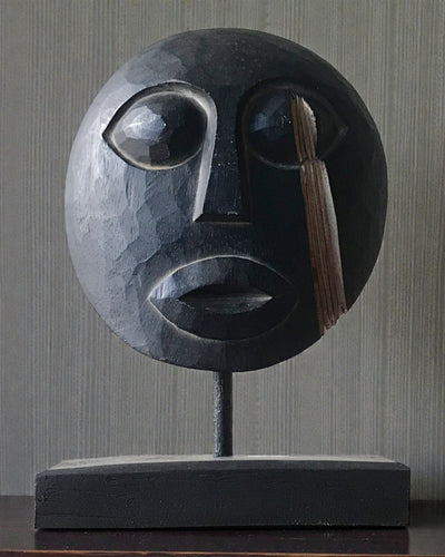 Máscara Timorense Guardião dos Antepassados 27x20 cm – Preta