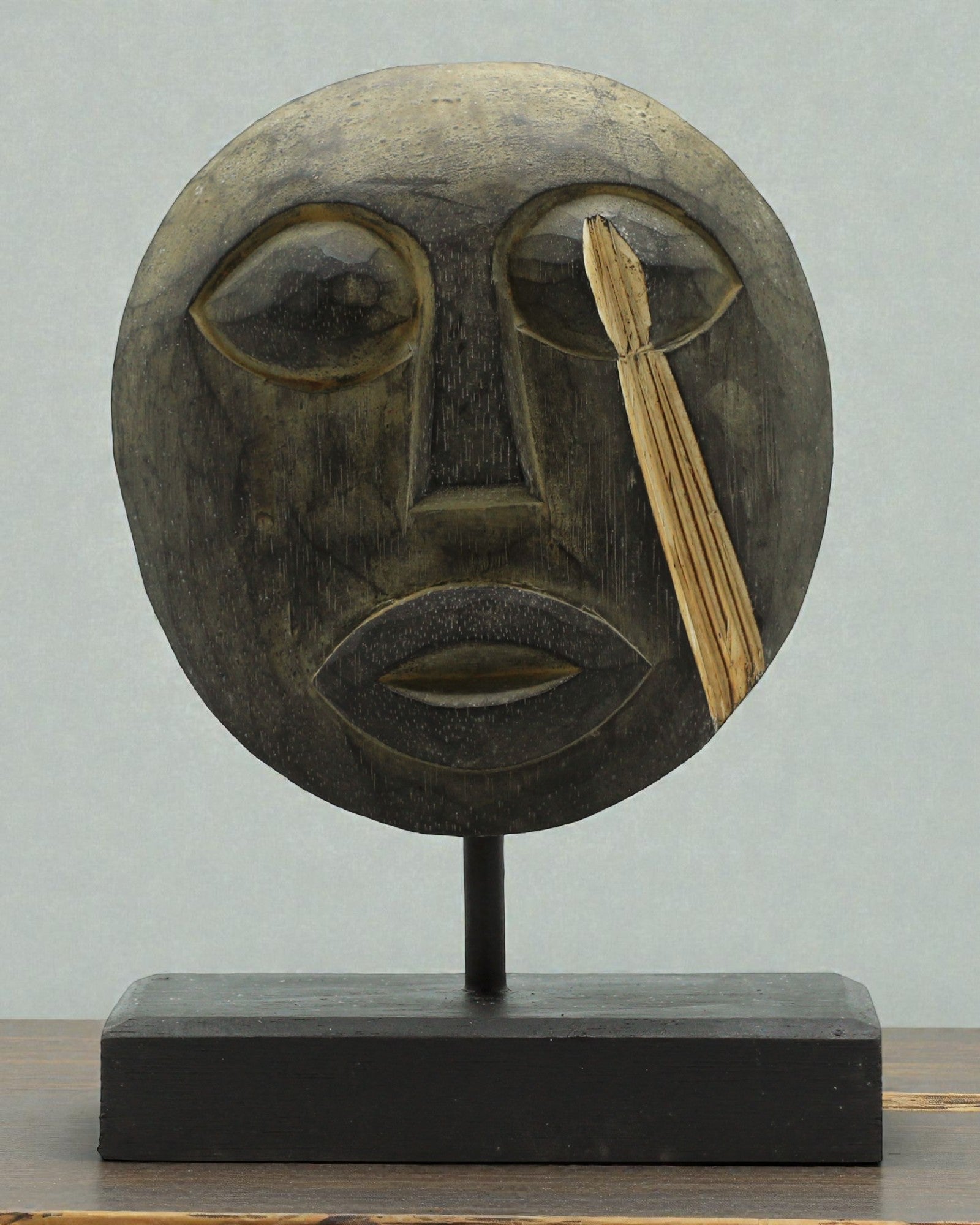 Máscara Timorense Guardião dos Antepassados 27x20 cm – Antiga