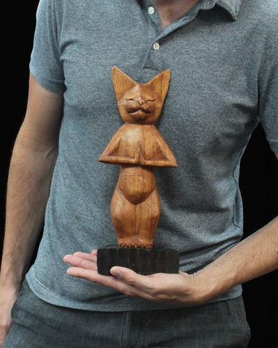 Escultura de Gato – Ioga 1 Postura de Pé 30 cm