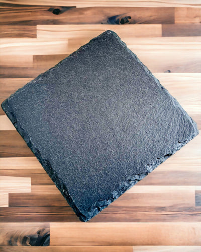 Base para café, chá em Pedra Natural com Gravação Personalizada – Quadrado, círculo, hexágono, 10 cm